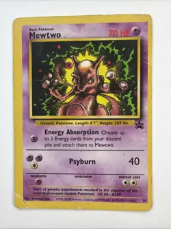 Pokemon Mewtwo 14 Promo Black Star HP Regular Rare - Image 1