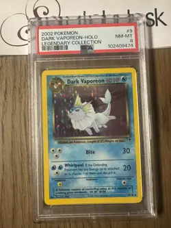 PSA 8 - Pokemon DARK VAPOREON 9/110 - LEGENDARY COLLECTION - HOLO FOIL Rare - Image 1