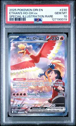 2025 POKEMON DRI EN- ETHAN'S HO-OH EX SIR #230 PSA 10 - Image 3