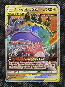 Naganadel & Guzzlord GX 158/236 Ultra Rare SM - Cosmic Eclipse Pokemon TCG - NM - Image 1