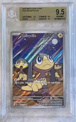 Helioptile 143/132 Me01: Mega Evolution Holo BGS 9.5 Pokemon Graded - Image 1