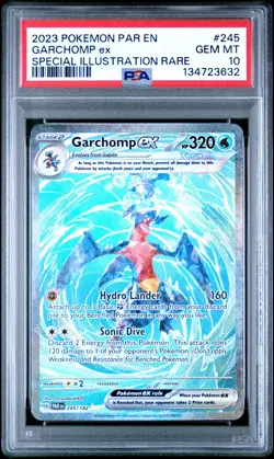 2023 POKEMON PAR EN-PARADOX RIFT SPECIAL ILLUSTRATION RARE GARCHOMP EX PSA 10 - Image 1