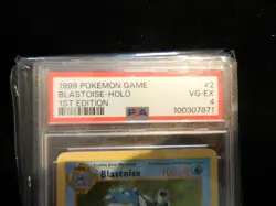 1999 Pokemon Blastoise-Holo 1st Edition PSA 4 - Image 3