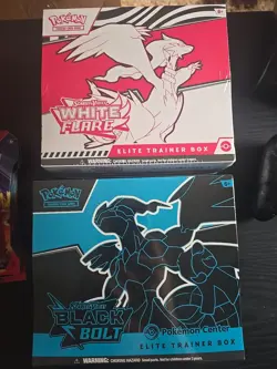 Black Bolt Pokemon Center & White Flare Not Elite Trainer Box ETB New Sealed - Image 1