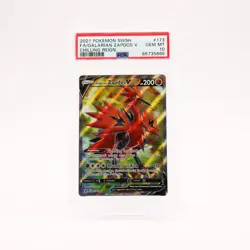 Galarian Zapdos V - 173/198 PSA 10 Chilling Reign Full Art Pokemon - GEM MT - Image 1