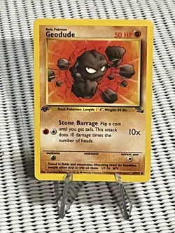 1999 Pokemon Geodude Fossil 1st Ed #47 - Image 1