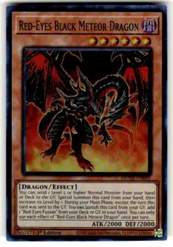 Yugioh Red-Eyes Black Meteor Dragon DUNE-EN095 Super Rare 1st Ed NM - Image 1