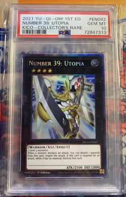 Yu-Gi-Oh! Number 39: Utopia KICO EN042 Collector’s Rare 1st Edition PSA 10 - Image 1