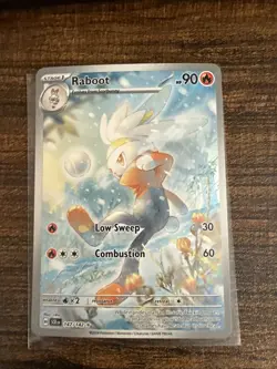 Raboot 147/142 Illustration Rare Pokemon Card- Near Mint- Stellar Crown - Image 1