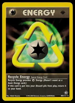 Pokemon Card - Recycle Energy Neo Genesis 105/111 Rare 1st Edition - Image 1