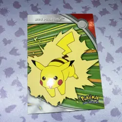 PIKACHU HV6 Topps Pokemon Card TV Animation Edition Heroes Villains 2000 LP - Image 1