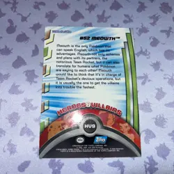 Pokemon #52 Meowth Card HV9 Heroes & Villains Topps TV Animation Series 3 LP - Image 2