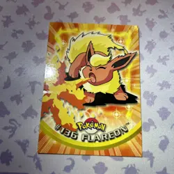 FLAREON Series 3 TV Animation POKEMON Non-Holo TOPPS 2000 Trading Card #136 MP - Image 1