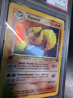 Pokemon TCG Flareon Jungle Holo Card 3/64 1st Edition Rare PSA 6 EX MT - Image 3
