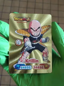 Dragon Ball Heroes Card Krillin Plated Metal Custom Card Doujin DBZ DBS CCG - Image 3