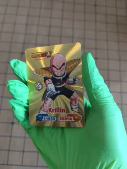 Dragon Ball Heroes Card Krillin Plated Metal Custom Card Doujin DBZ DBS CCG - Image 4