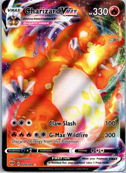 Charizard VMAX Ultra Rare SWSH03: Darkness Ablaze Holo 020/189 Pokemon Card NM - Image 1