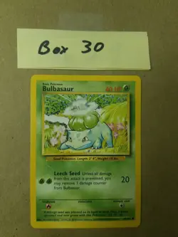 INK ERROR - BULBASAUR 44/102 - BASE SET - VINTAGE WOTC Pokemon Card - NM/M - Image 1