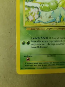 INK ERROR - BULBASAUR 44/102 - BASE SET - VINTAGE WOTC Pokemon Card - NM/M - Image 5