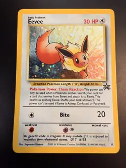 Eevee #11 Black Star Promo Holo Pokemon Card - MP - Image 2