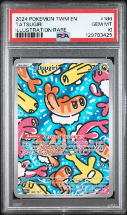 Pokemon TCG Tatsugiri Twilight Masquerade Illustration Rare Card 186/167 PSA 10 - Image 1