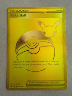 SWSH146 Poke Ball Gold Full Art Celebrations Pokemon TCG Promo Card Ult Pr Col. - Image 1
