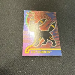 Umbreon #197 Blue Logo Topps Holo Foil TV Animation Pokemon Card LP - Image 2