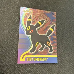Umbreon #197 Blue Logo Topps Holo Foil TV Animation Pokemon Card LP - Image 3