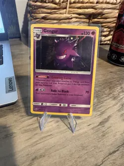 Pokemon Gengar 38/111 Sm-Crimson Invasion Reverse Holo Card NM-LP Condition - Image 1