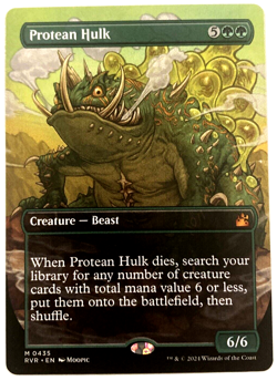 MTG Protean Hulk ANIME BORDERLESS Ravnica Remastered 435 NM - Image 1