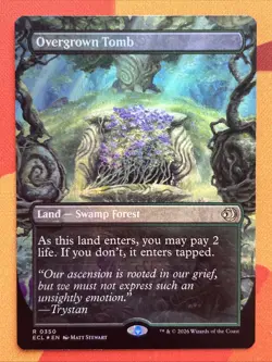 Magic MTG - Overgrown Tomb - Borderless FOIL Rare (0350) Lorwyn Eclipsed NM - Image 1