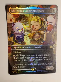 Stiltzkin, Moogle Merchant - Chocobo Track Foil Borderless Final Fantasy MTG NM - Image 1