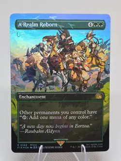 A Realm Reborn X1 FIN MTG (BORDERLESS)Chocobo Track FOIL Final Fantasy FB1 - Image 1
