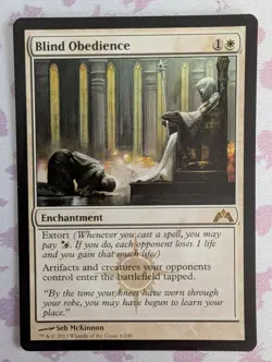 Blind Obedience 2013 Gatecrash White Rare Enchantment MTG NM-LP - Image 1