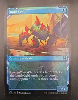 Ruin Crab (Showcase) Zendikar MTG Foil Heavily Played - Image 1