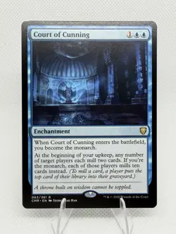 Magic: The Gathering Court of Cunning Enchantment Blue Commander Legends Rare 0. - Image 1