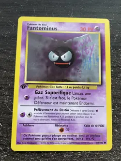 FANTOMINUS COMMUNE - POKEMON 50/102 SET DE BASE EDITION 1 PROCHE DU NEUF FR - Image 1