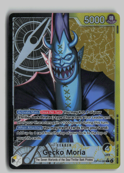 Gecko Moria OP14-080 Alternate Alt Art Leader - One Piece The Azure Sea’s Seven - Image 1