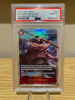 2023 One Piece Paramount War Edward Newgate Super Rare #004 PSA 10 GEM MINT - Image 1