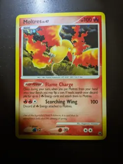 Moltres Lv. 47 Holo Majestic Dawn 10/100 Pokemon Card NM - Image 3