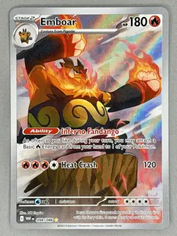 Pokemon TCG Emboar Illistration Rare White Flare English Card 098/086 - Image 3