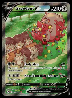 Pokemon Card - Greedent V Fusion Strike 257/264 Alternate Full Art - Image 1