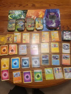 Pokemon Card Bulk Lot + Tins, Holos, Reverse Holos, Energies, Trainers, Codes - Image 1