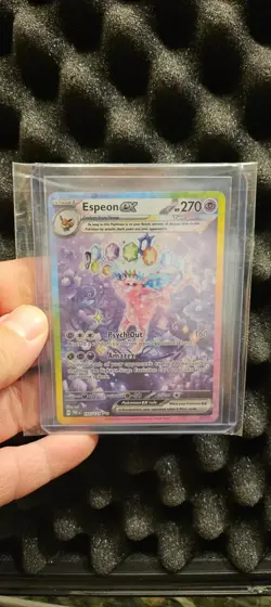 Pokemon TCG Espeon EX Prismatic Evolutions Holo Card 155/131 - Image 1