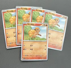Lot of 5 Vulpix 010/063 Pokemon Cards (Korean) TCG Player - Image 1