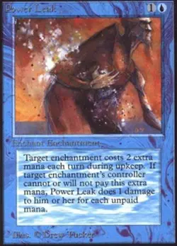 1 x Power Leak - Beta - NM-Mint - MTG - Image 1