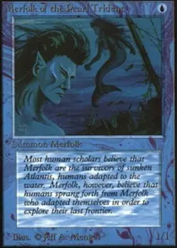 1 x Merfolk of the Pearl Trident - Beta - NM-Mint - MTG - Image 1