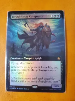 Bloodthirsty Conqueror (Extended Art) Foundations Foil - Image 1