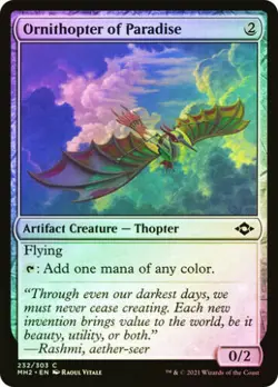 mtg magic ornithopter of paradise FOIL etched or retro or not ENGLISH 4 availabl - Image 2