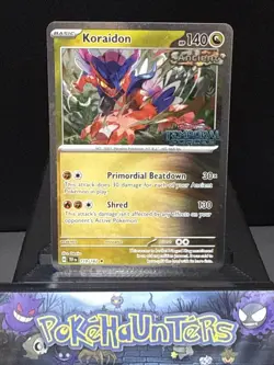 Pokemon Card Koraidon 119/162 Stamped Promo Temporal Forces UK Exclusive Played - Image 1